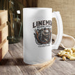 Linemen Frosted Glass Beer Mug – Trade Beer Stein - DCA0511