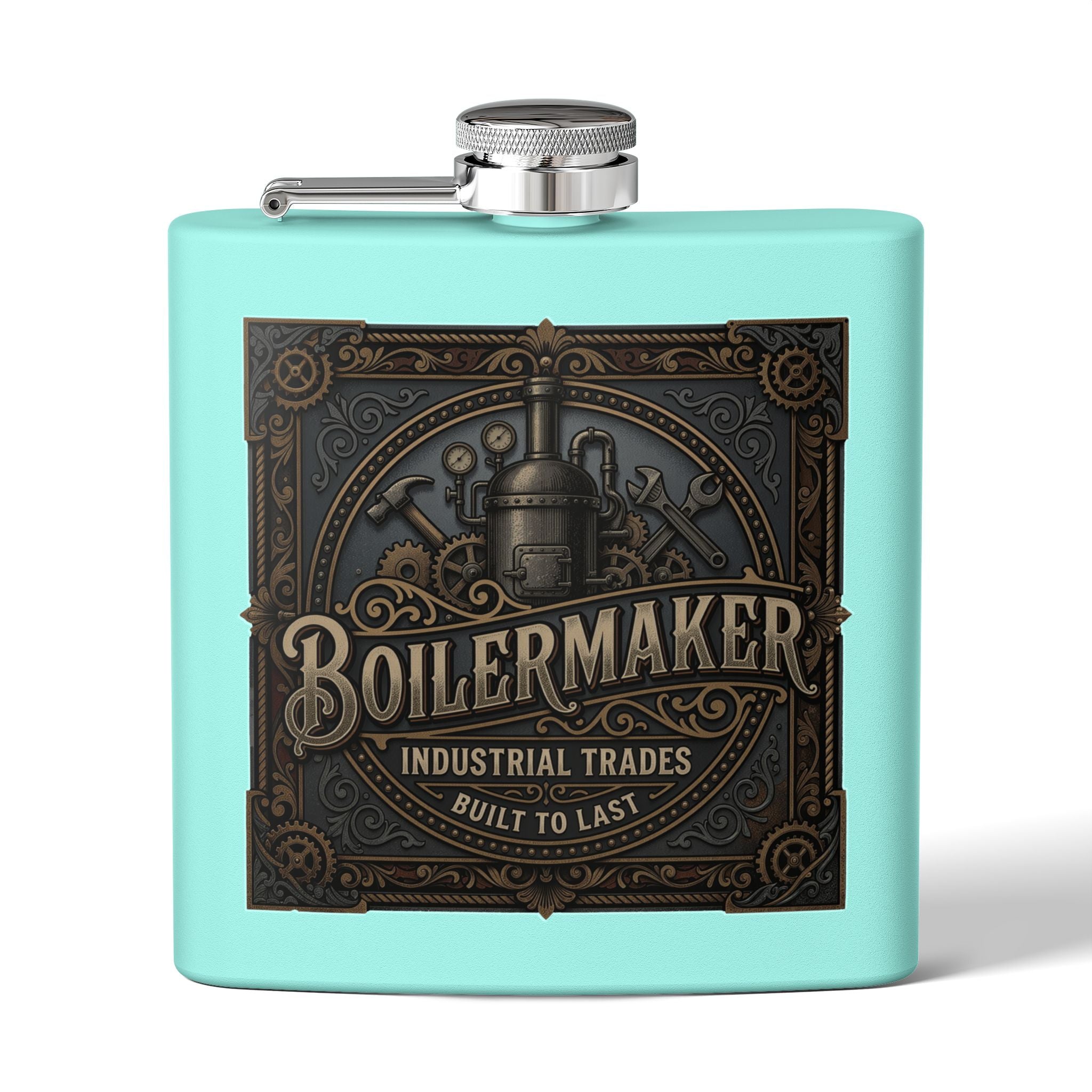 Boilermaker Flask: Industrial Trades, Built to Last' Stainless Steel 6oz - DCA0419