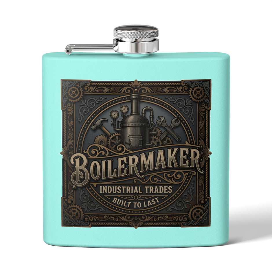 Boilermaker Flask: Industrial Trades, Built to Last' Stainless Steel 6oz - DCA0419