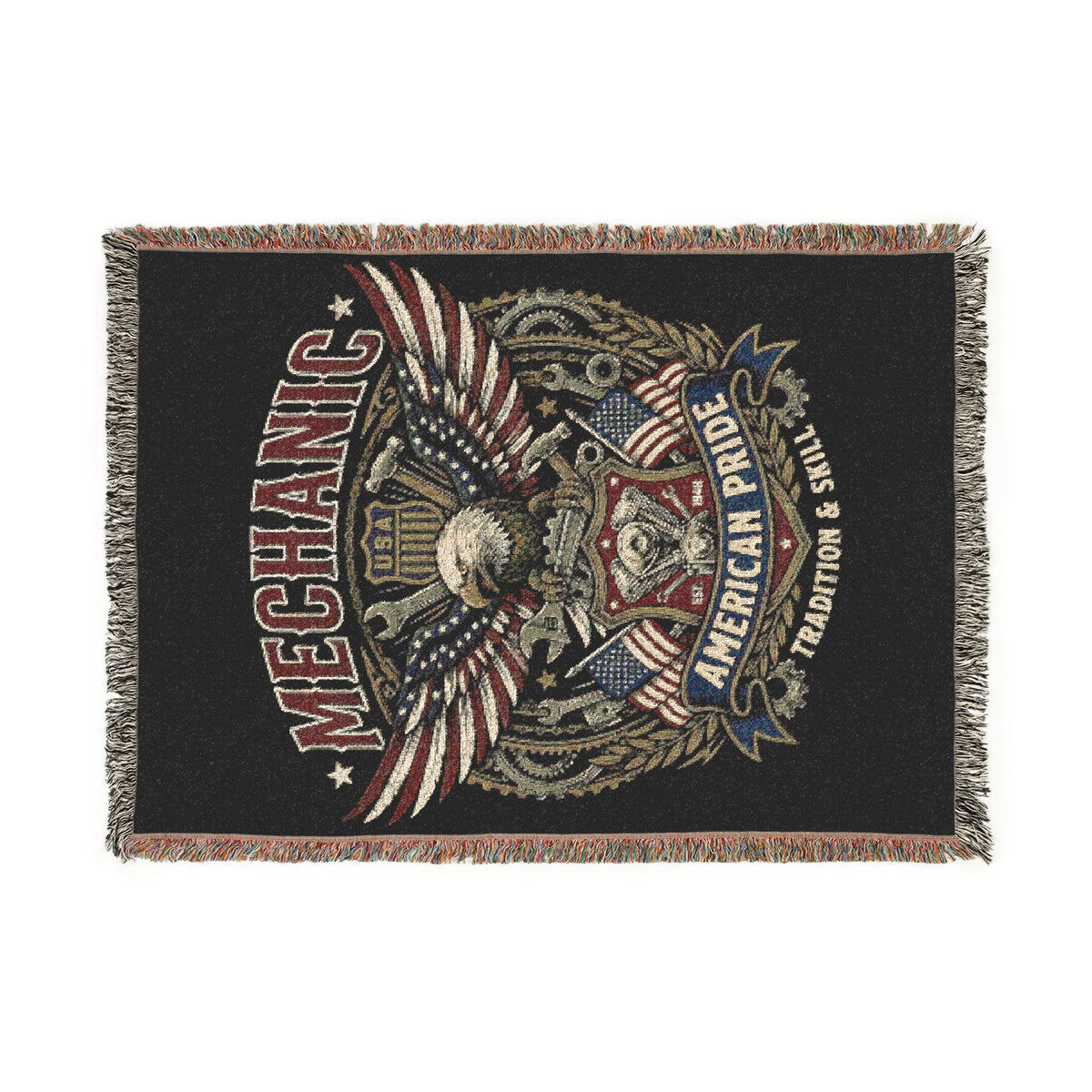 Mechanic Woven Blanket — American Pride Eagle Throw