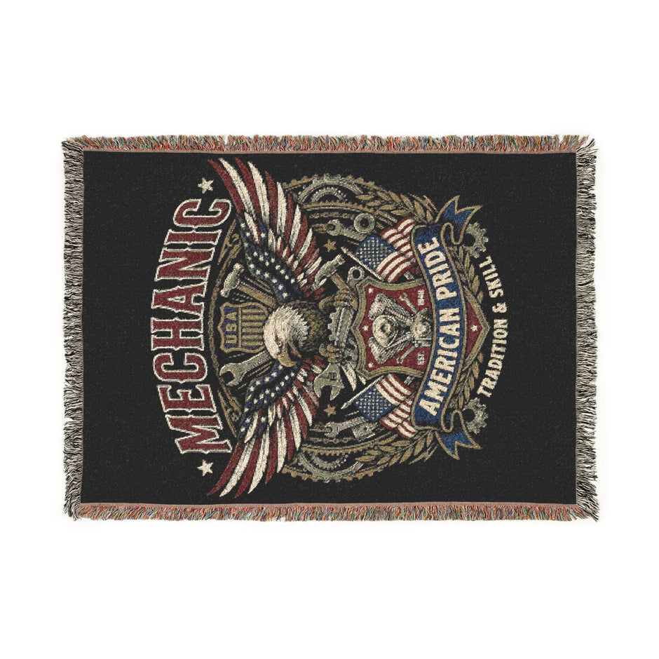 Mechanic Woven Blanket — American Pride Eagle Throw