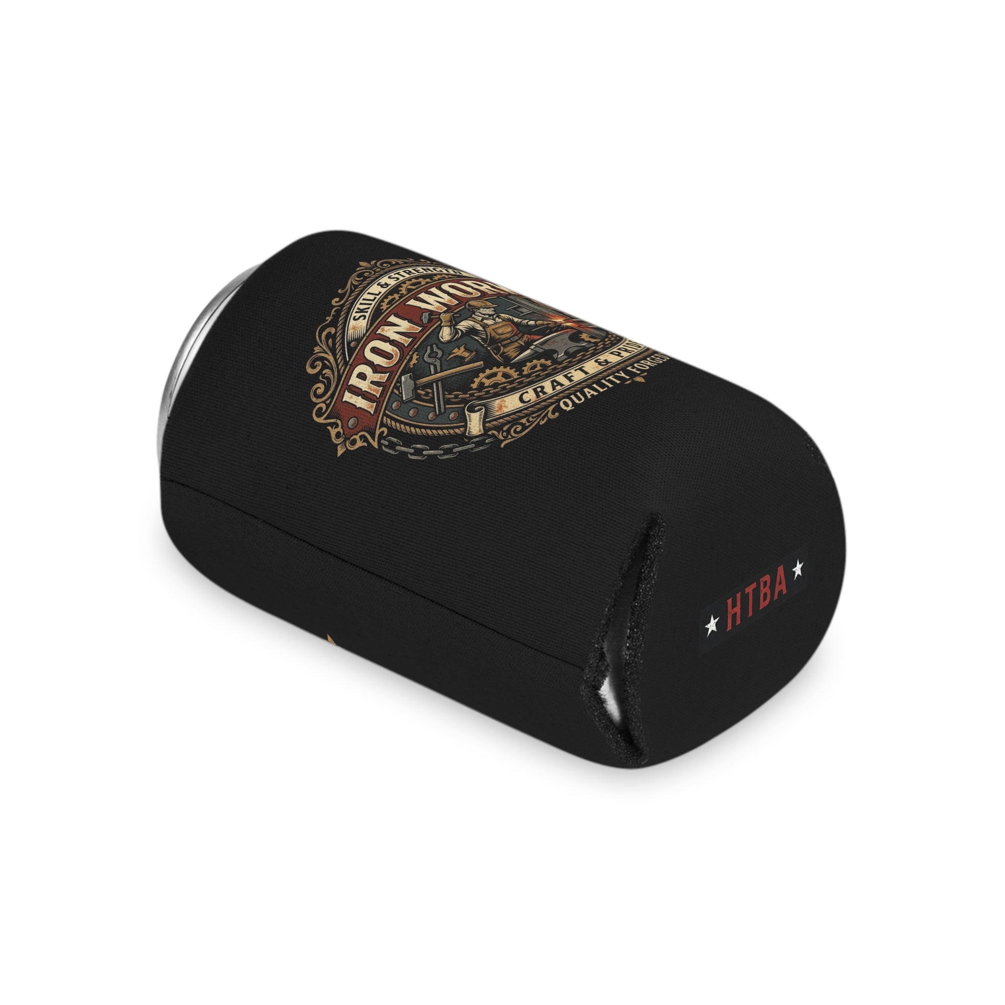 Iron Worker: Skill & Strength- Vintage Trade Logo Can Cooler - DCA0291