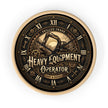 Heavy Equipment Operator Wall Clock — Vintage Excavator Garage & Workshop Decor - DCA0386