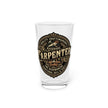 Carpenter Pint Glass — 16oz Vintage Woodworking Beer Glass - DCA0183