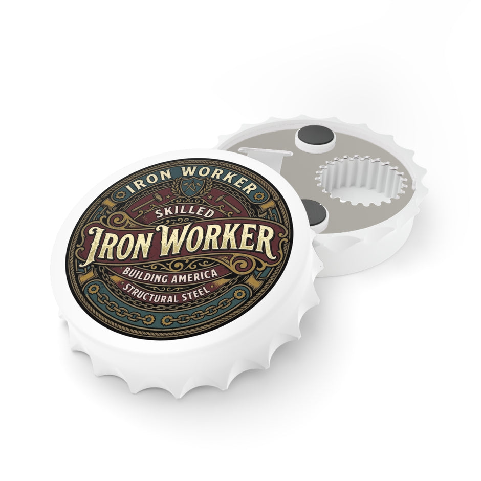 Iron Worker Bottle Opener — Skilled Structural Steel Craftsman Cap Opener - DCA0267