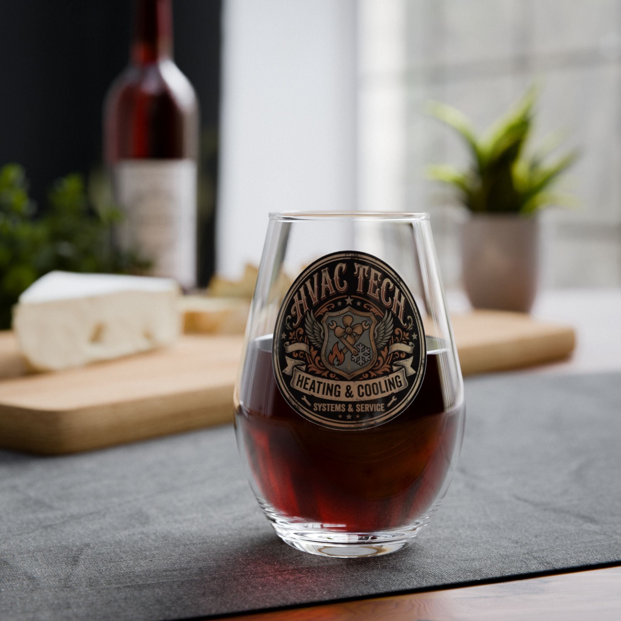 HVAC Tech Stemless Wine Glass —  11.75 oz - DCA0338