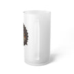 Mechanic Trade Frosted Beer Mug — Rustic Gear & Flame Logo 16oz - DCA0514