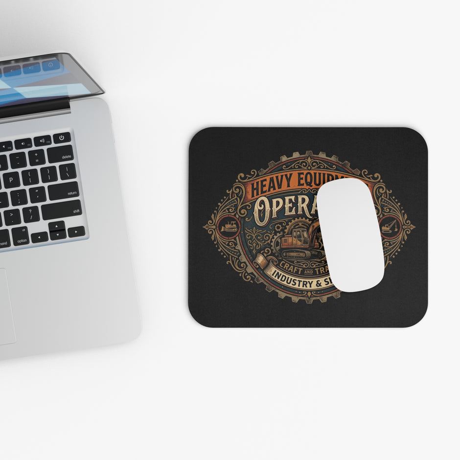 Heavy Equipment Operator Mouse Pad — Vintage Excavator Design - DCA0276