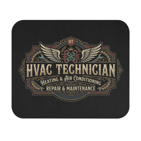 HVAC Technician Mouse Pad — Vintage Heating & Air Conditioning Repair & Maintenance - DCA0306
