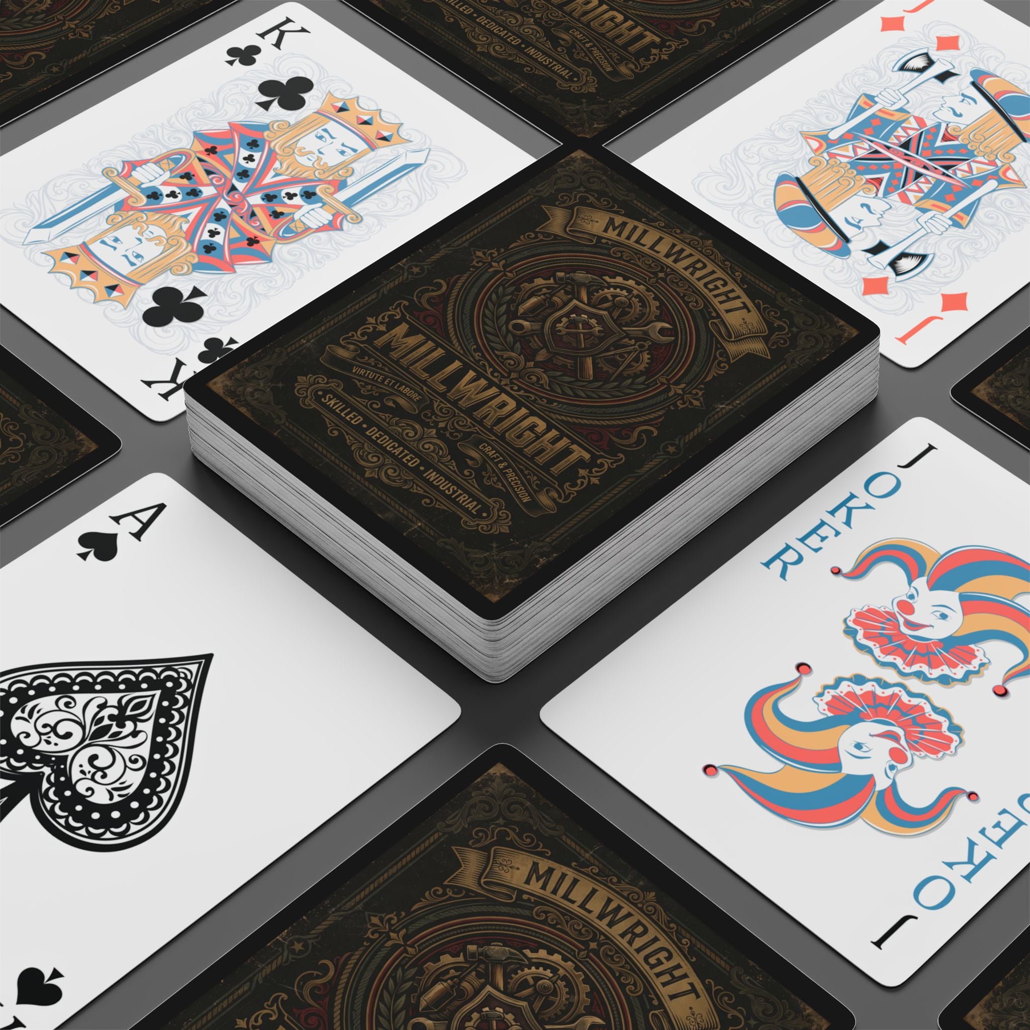 Millwright Poker Playing Cards — Antique Industrial Deck - DCA0360