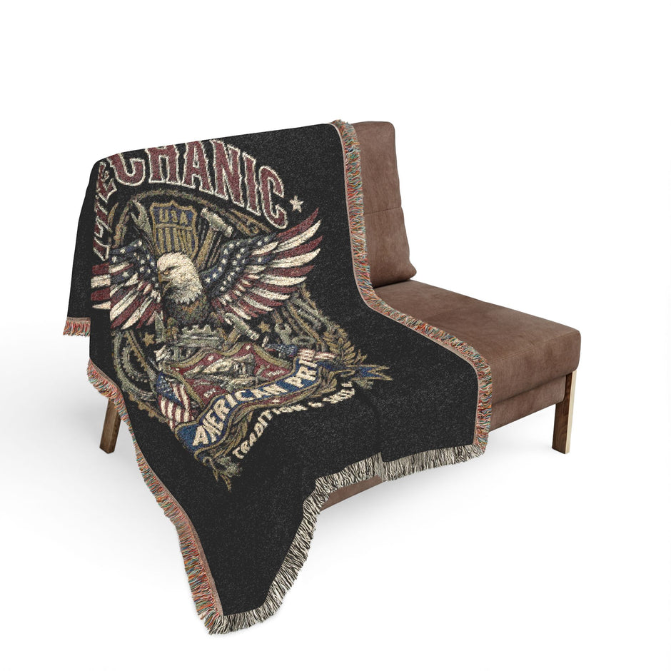 Mechanic Woven Blanket — American Pride Eagle Throw