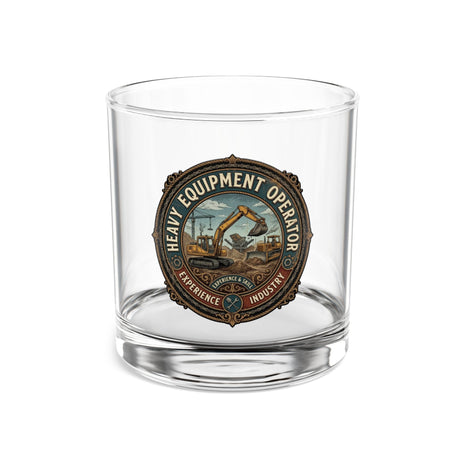 Heavy Equipment Operator Rocks Glass — 10oz Construction Whiskey Glass - DCA0263