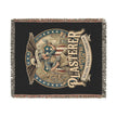 Plasterer Woven Blanket — Patriotic Throw Blanket with Vintage American Seal