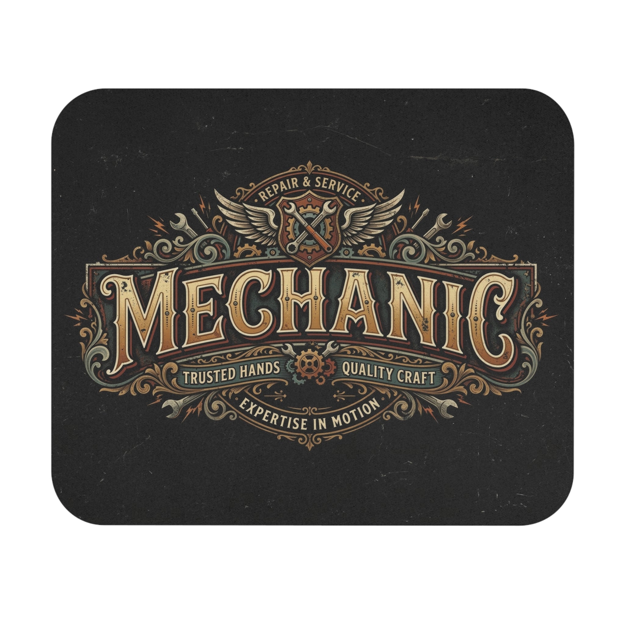 Mechanic Vintage Emblem Mouse Pad — DCA0308
