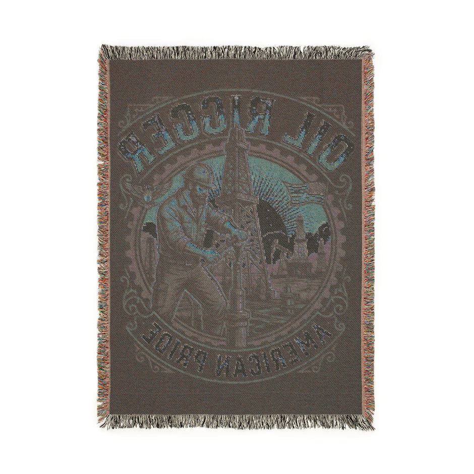 Oil Rigger Woven Blanket — Vintage American Pride Throw
