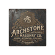 Mason - Archstone Masonry Co. Metal Sign – Vintage Industrial Masonry Plaque - DCA0436