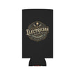 Electrician Can Cooler – Vintage Tradesman Logo Beverage Koozie - DCA0287