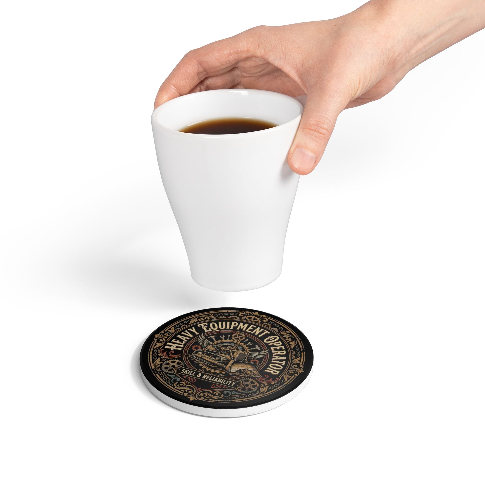 Heavy Equipment Operator Ceramic Coaster — DCA0288