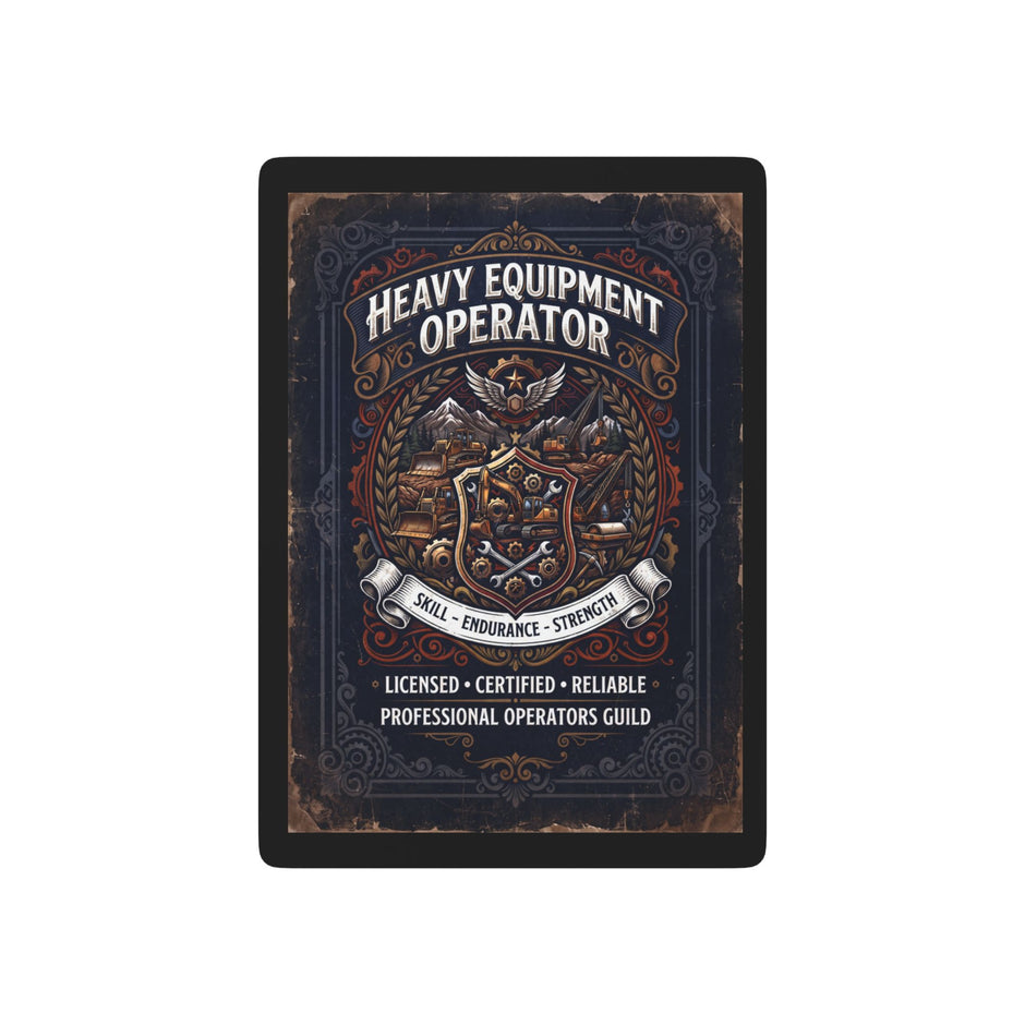 Heavy Equipment Operator Poker Playing Cards — Vintage Industrial Deck - DCA0356