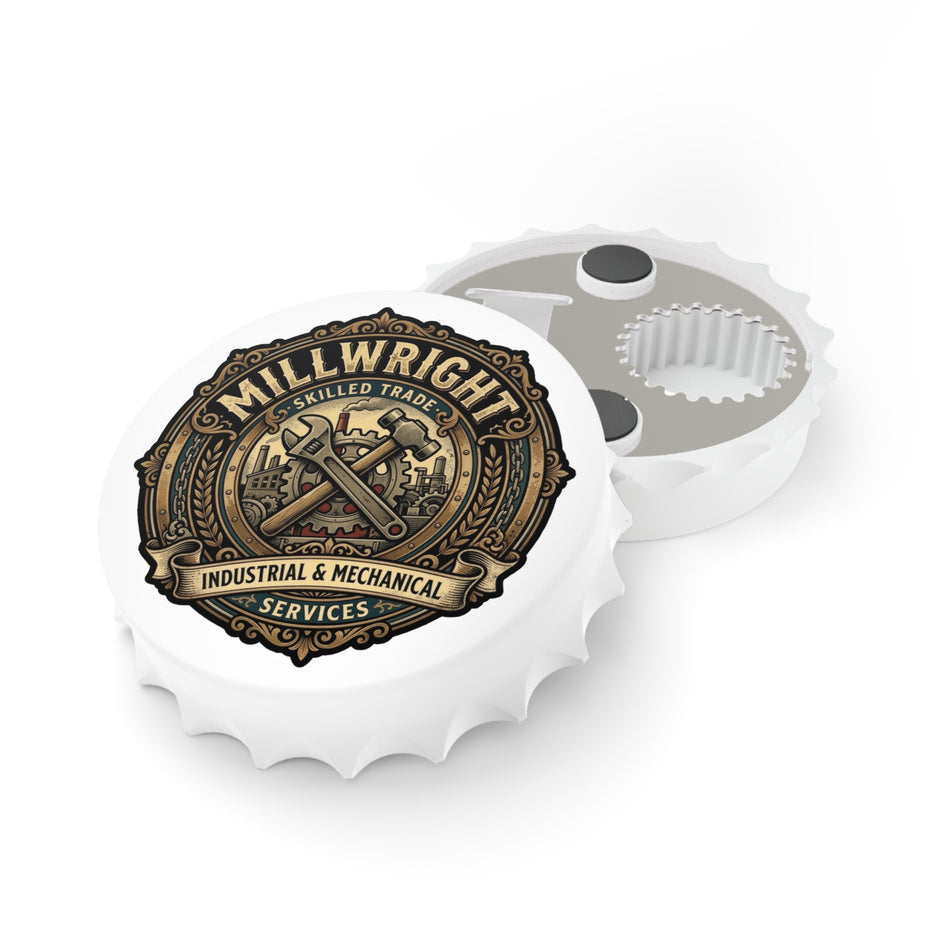 Millwright Industrial & Mechanical Bottle Opener - Skilled Trade Vintage Logo - DCA0182