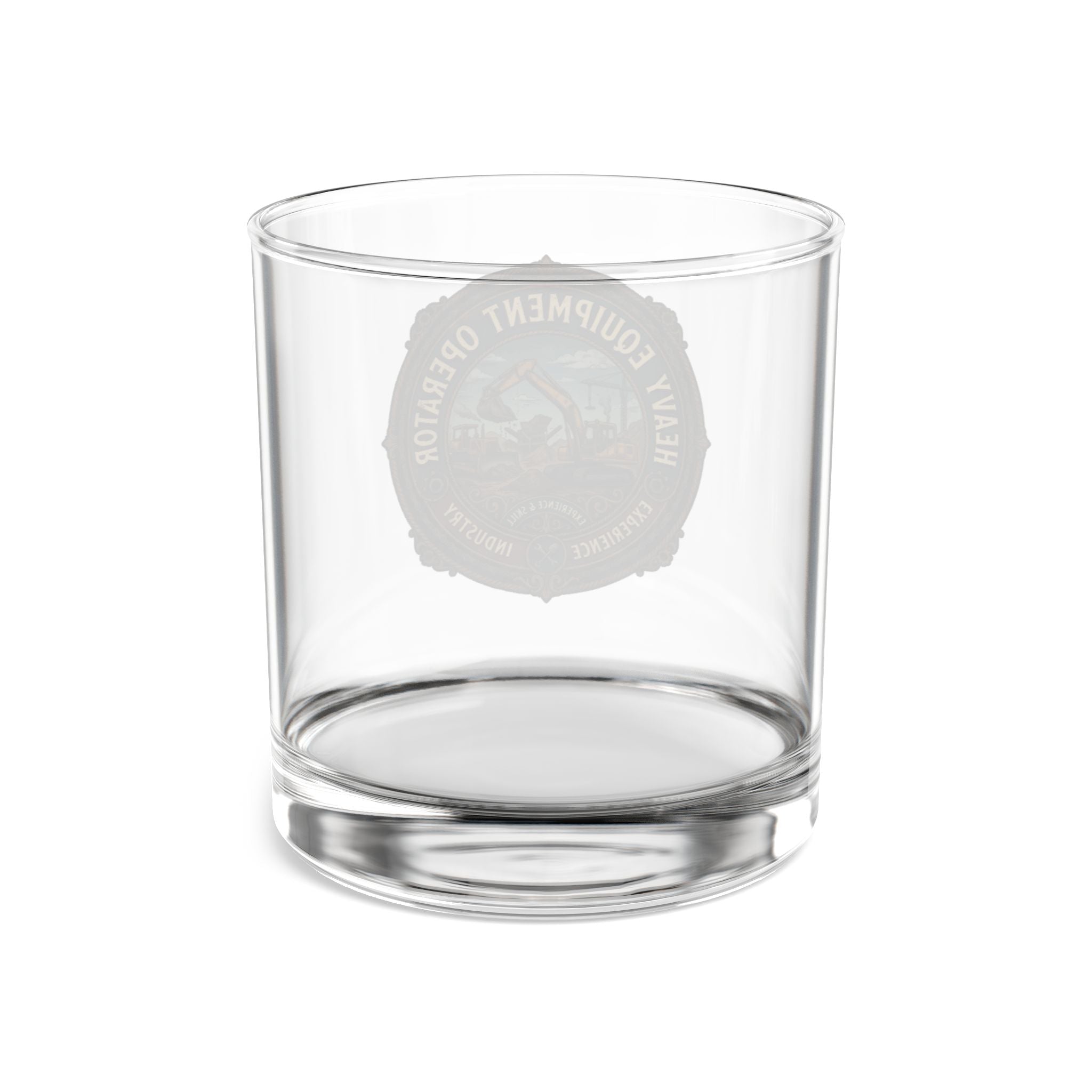 Heavy Equipment Operator Rocks Glass — 10oz Construction Whiskey Glass - DCA0263