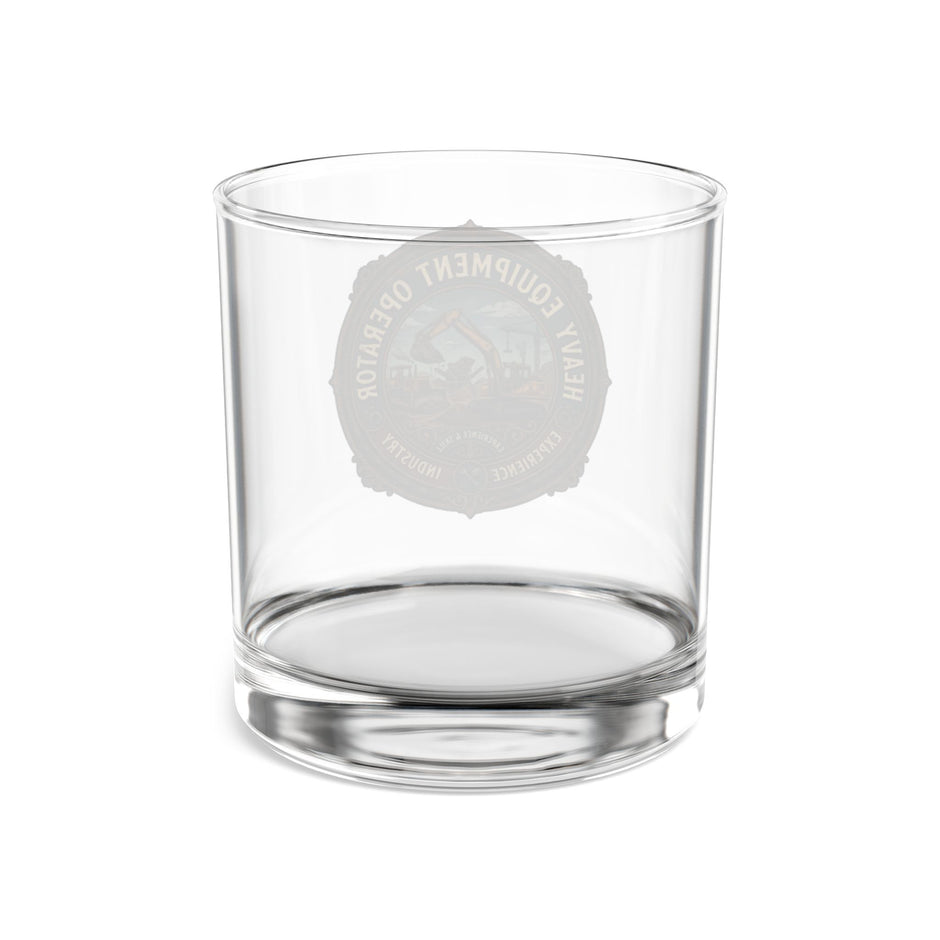 Heavy Equipment Operator Rocks Glass — 10oz Construction Whiskey Glass - DCA0263