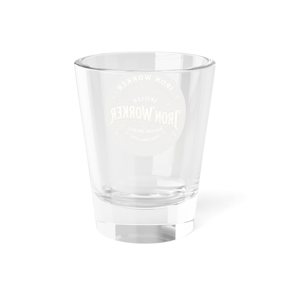 Iron Worker Shot Glass — Skilled Iron Worker Vintage Emblem 1.5oz - DCA0259