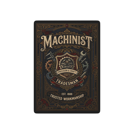 Machinist Tradesman Poker Playing Cards — Vintage Industrial Ace Spade Deck - DCA0414
