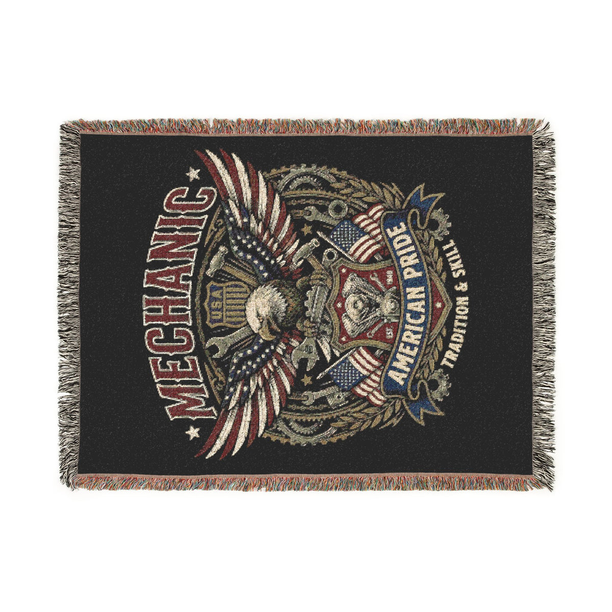 Mechanic Woven Blanket — American Pride Eagle Throw