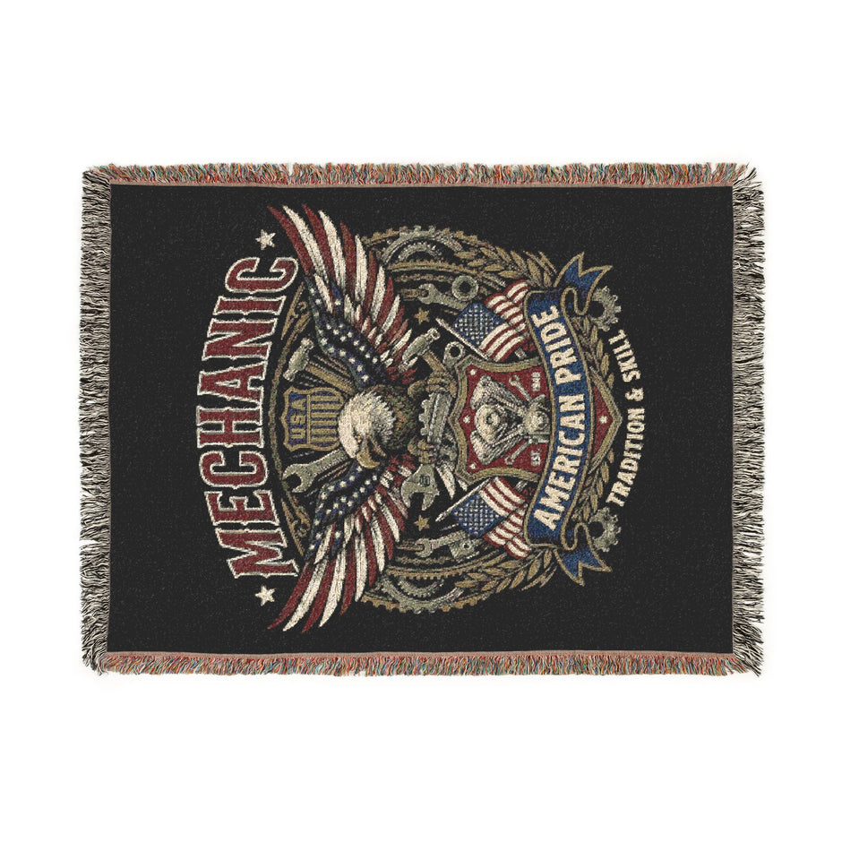 Mechanic Woven Blanket — American Pride Eagle Throw