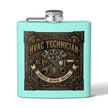 HVAC Technician 6oz Stainless Steel Flask — Service • Repair • Install Gift - DCA0423