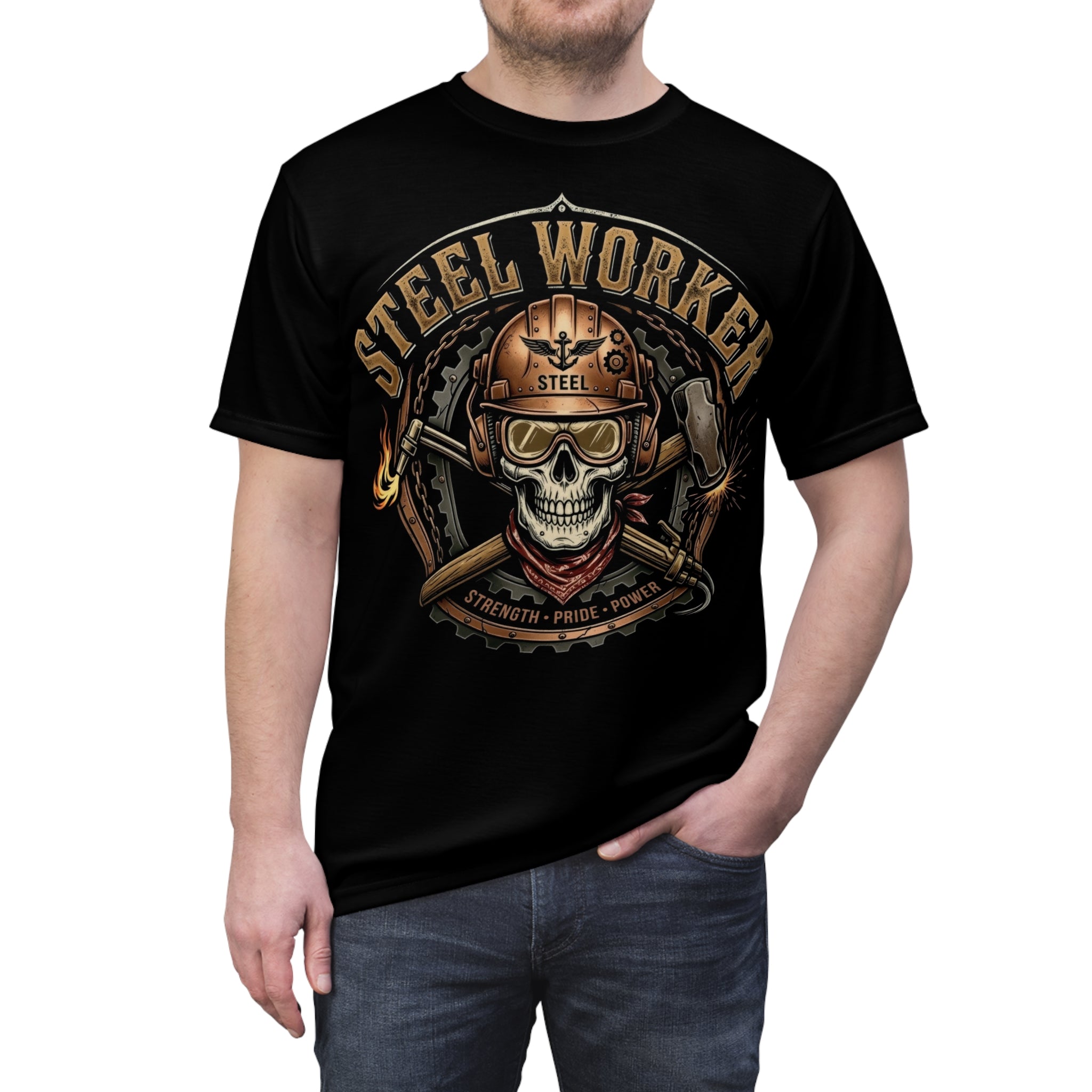 Steel Worker - Skull Series - Steel Worker - Men's Shirt - DCA0211