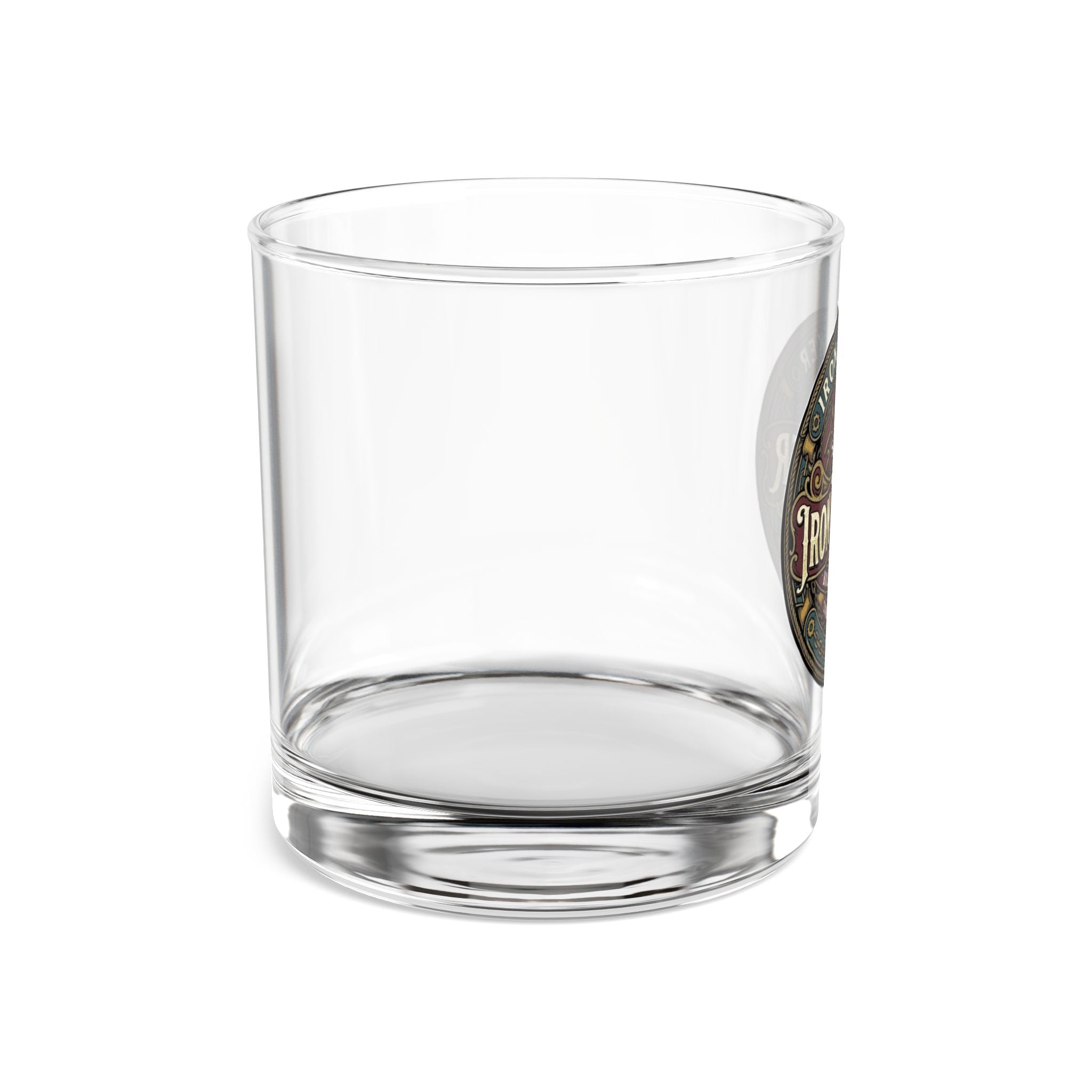 Iron Worker 10oz Rocks Glass — Skilled Iron Worker Vintage Badge Whiskey Glass - DCA0258