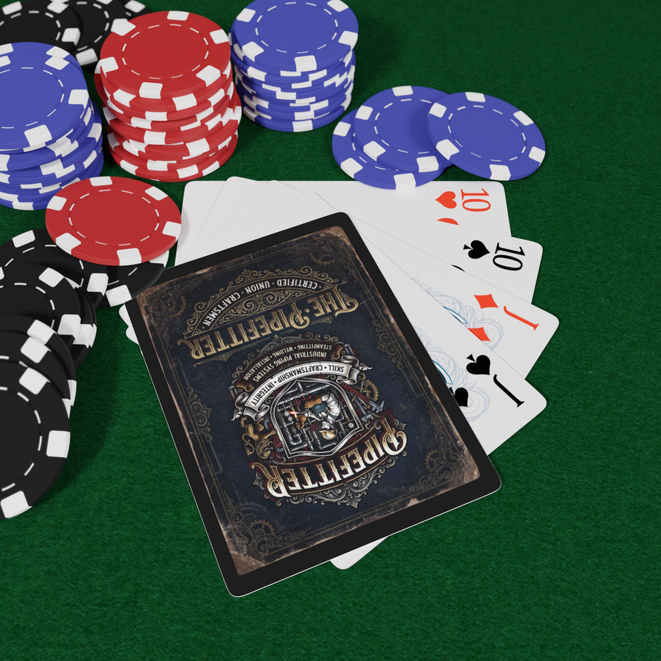 Pipefitter Vintage Poker Playing Cards — Retro Industrial Poker Deck
