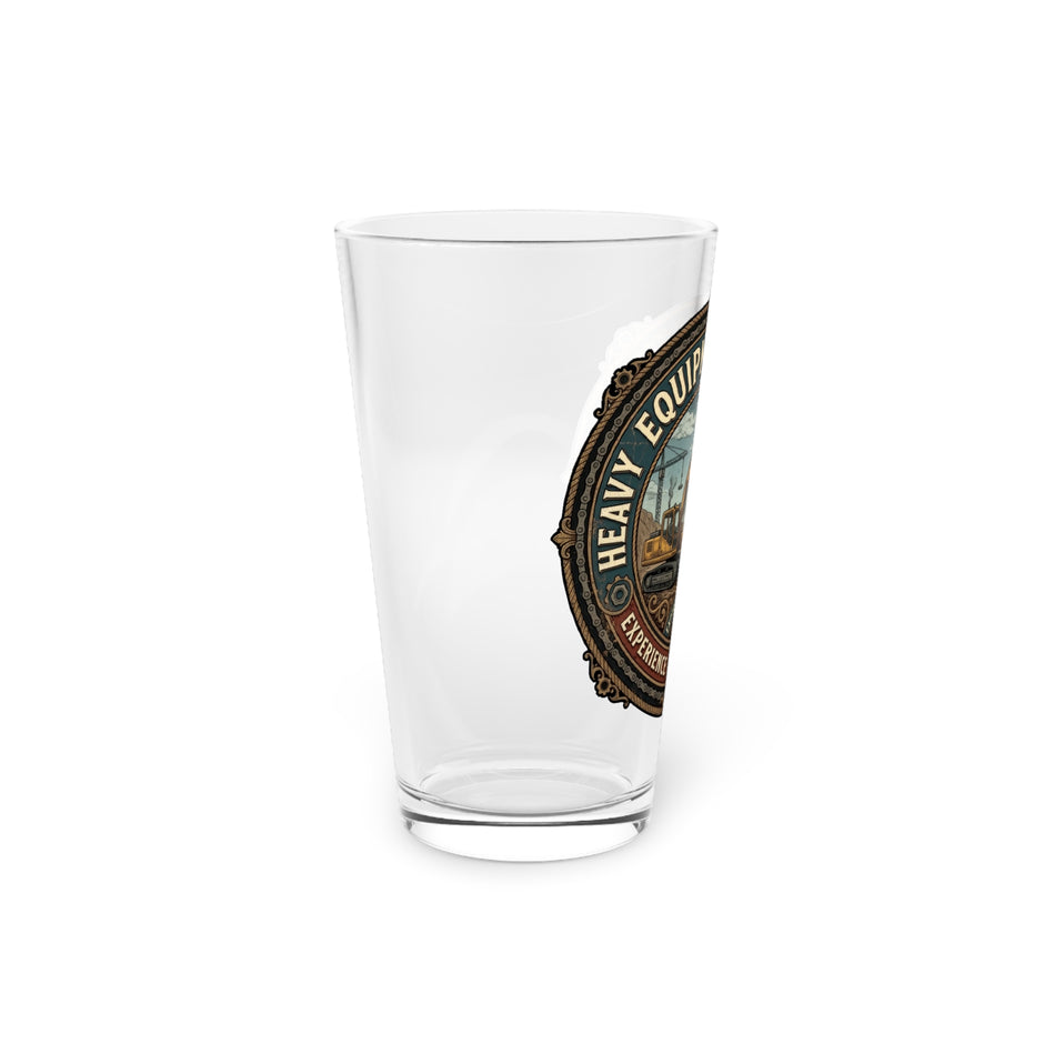 Heavy Equipment Operator Pint Glass – 16oz Construction Excavator Beer Glass - DCA0262
