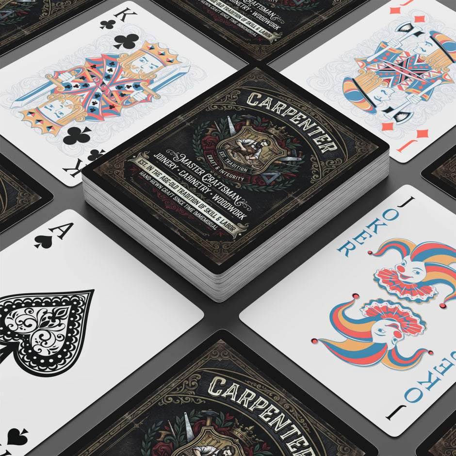 Carpenter Playing Cards — 'Master Craftsman' Vintage Poker Deck - DCA0353
