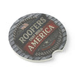 Roofers That Build America - Patriotic Auto Drink Holder -Soapstone Car Coaster - DCA0146