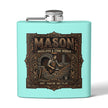 Mason Bricklayer 6oz Stainless Steel Flask – Vintage Stoneworker Design - DCA0427