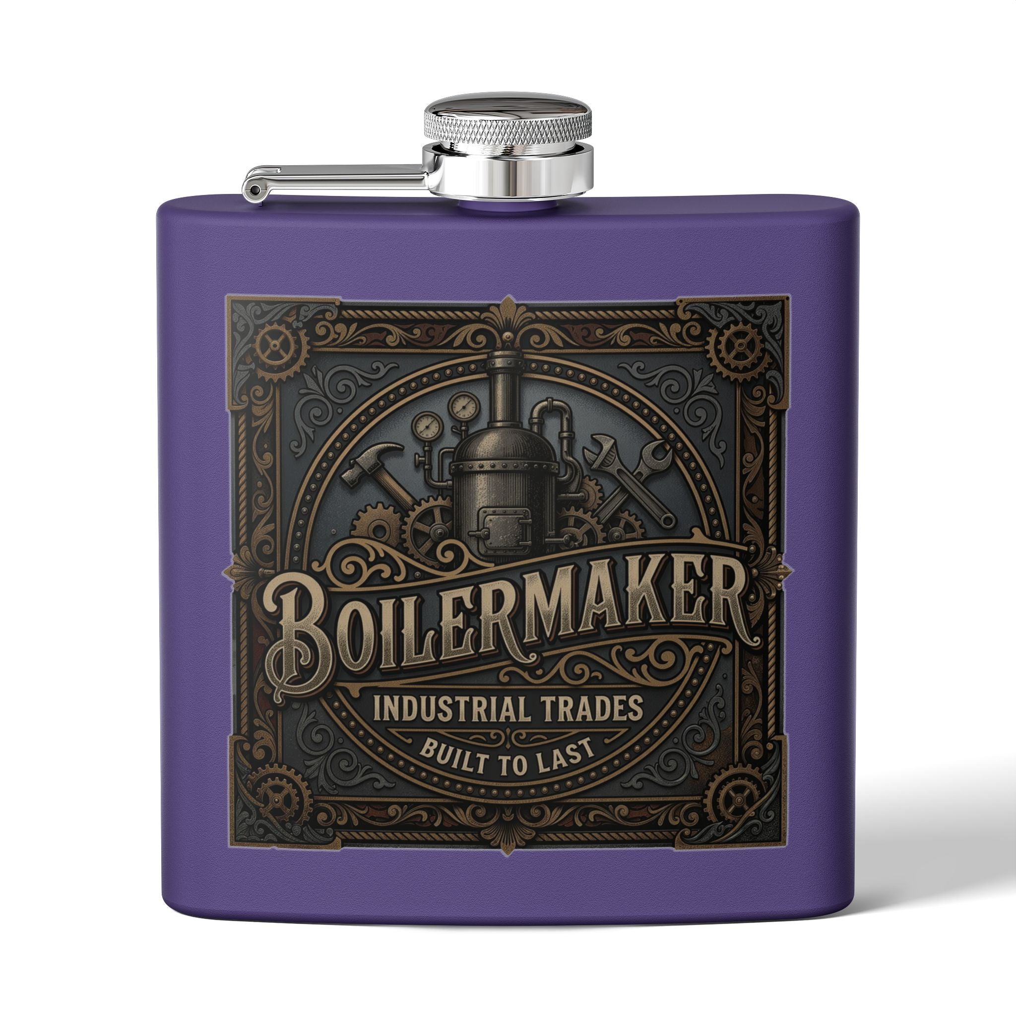 Boilermaker Flask: Industrial Trades, Built to Last' Stainless Steel 6oz - DCA0419