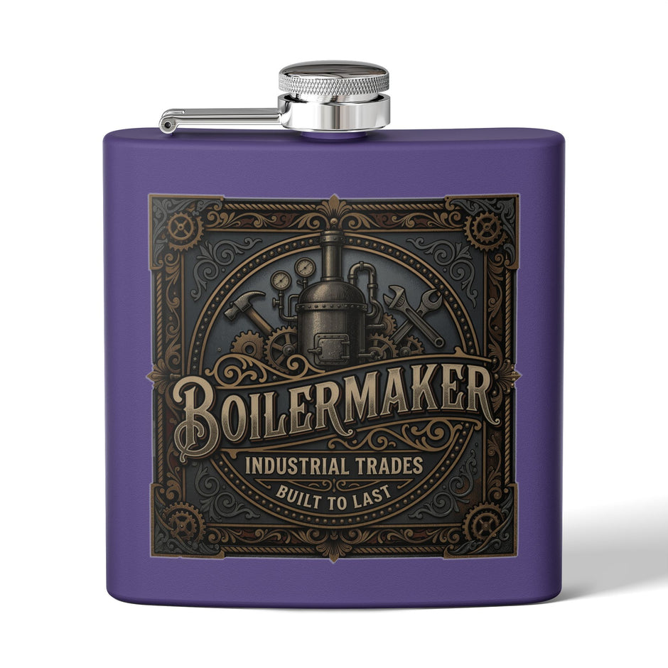 Boilermaker Flask: Industrial Trades, Built to Last' Stainless Steel 6oz - DCA0419