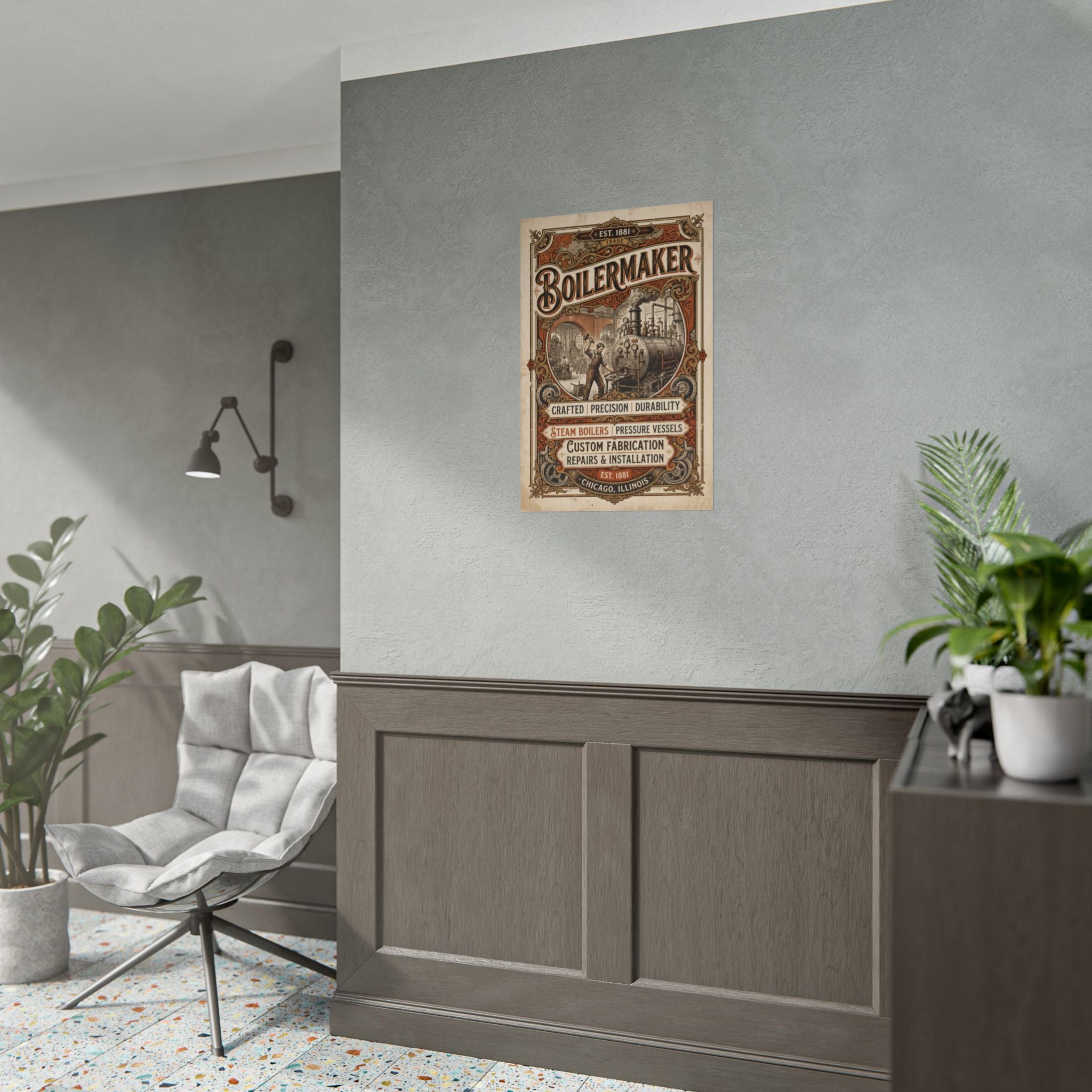 Boilermaker Vintage Industrial Rolled Poster — DCA0367