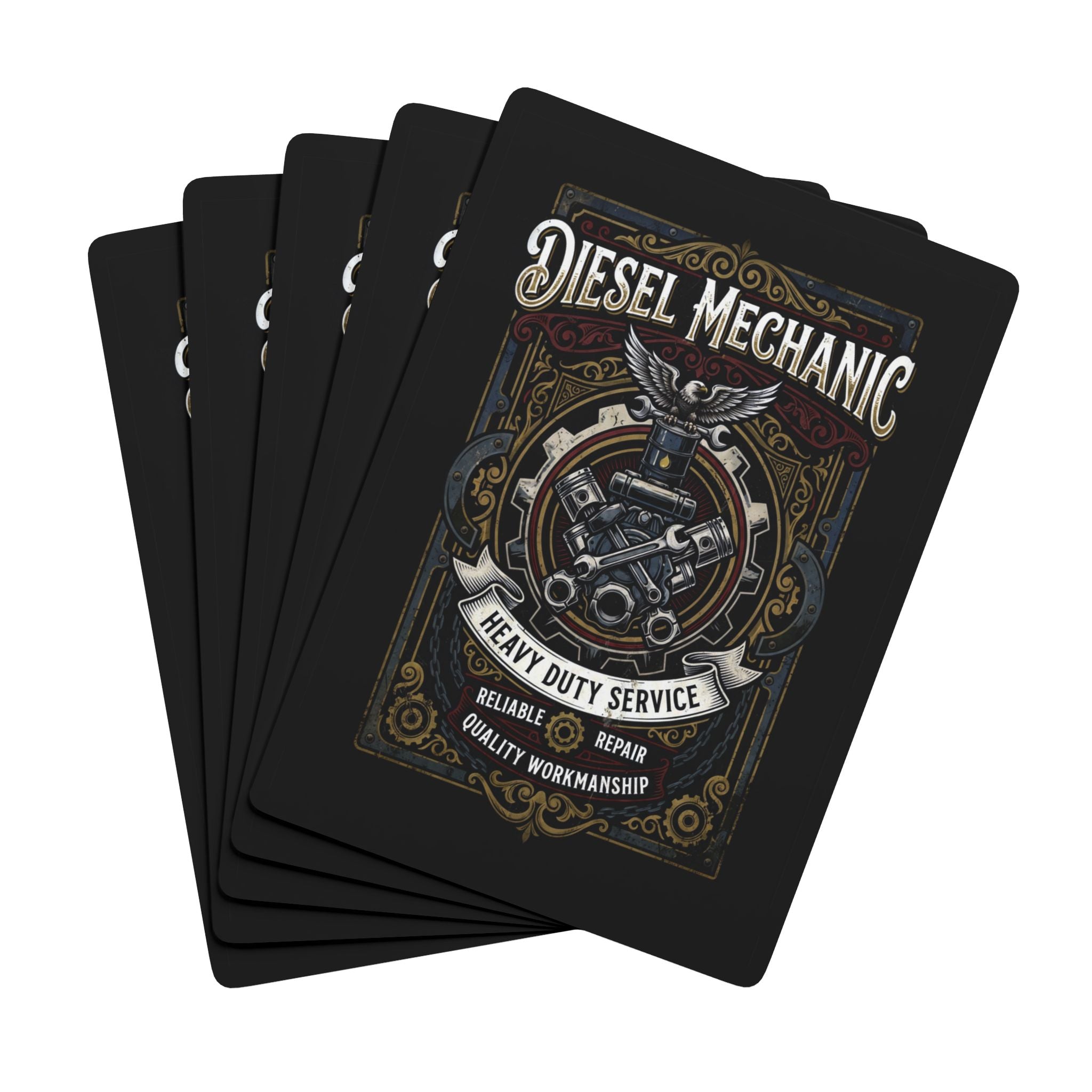 Diesel Mechanic Poker Playing Cards — DCA0366