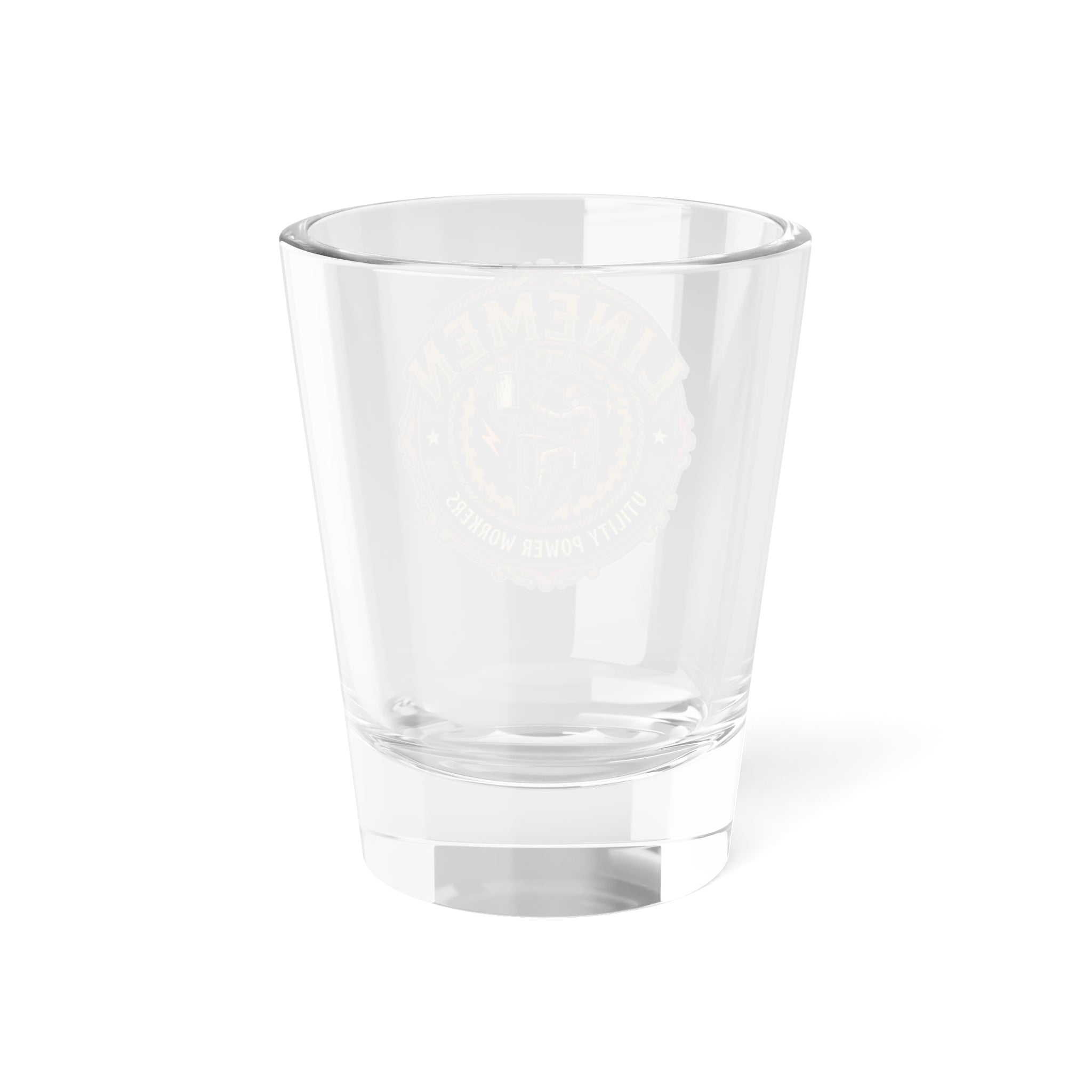 Linemen Utility Power Worker Shot Glass — 1.5 oz Tribute Drinking Glass - DCA0160