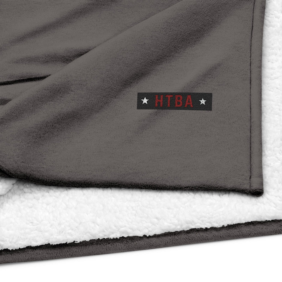 Sherpa Blanket — Embroidered HTBA Cozy Throw