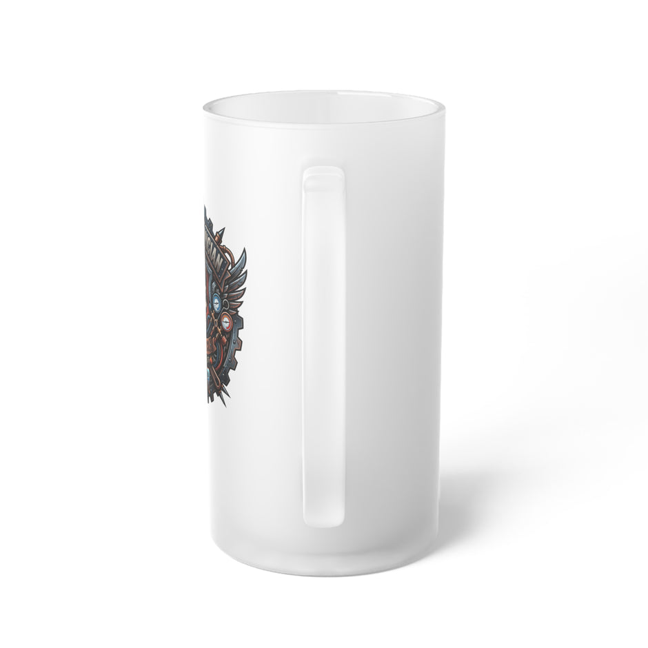 HVAC Technician Frosted Beer Mug — Viking Shield Emblem Stein - DCA0509
