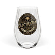Electrician Vintage Emblem Stemless Wine Glass – 11.75 oz - DCA0336