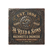 Machinist Metal Sign - H. Reed & Sons Vintage Machinists & Engineers Wall Art (Est. 1898) - DCA0435
