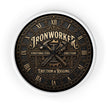 Ironworker Vintage Wall Clock — Structural Steel Erection & Rigging Decor - DCA0388