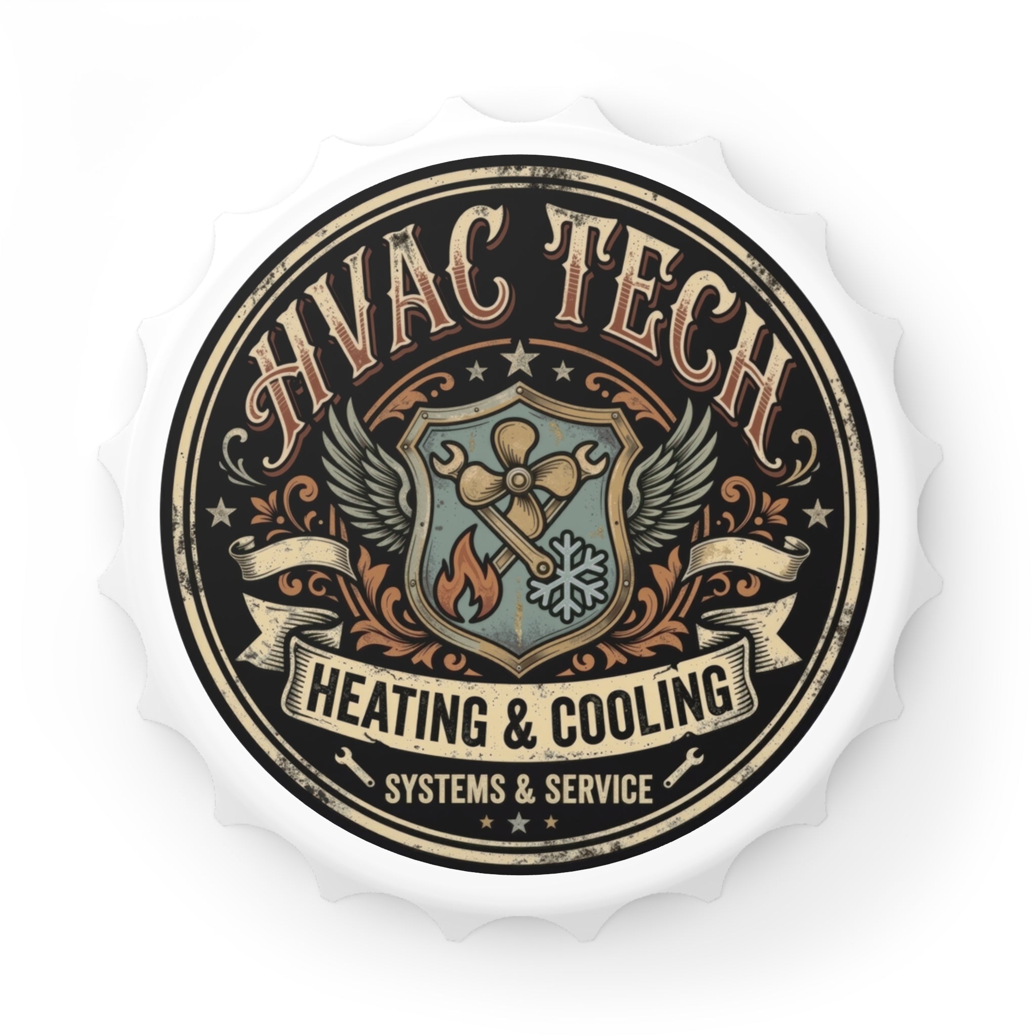 HVAC Tech Bottle Opener — Heating & Cooling Systems Service Metal Opener - HVAC Tech - DCA0171