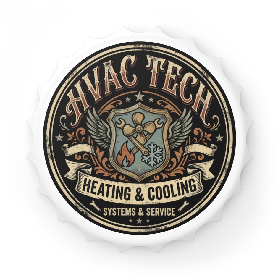 HVAC Tech Bottle Opener — Heating & Cooling Systems Service Metal Opener - HVAC Tech - DCA0171